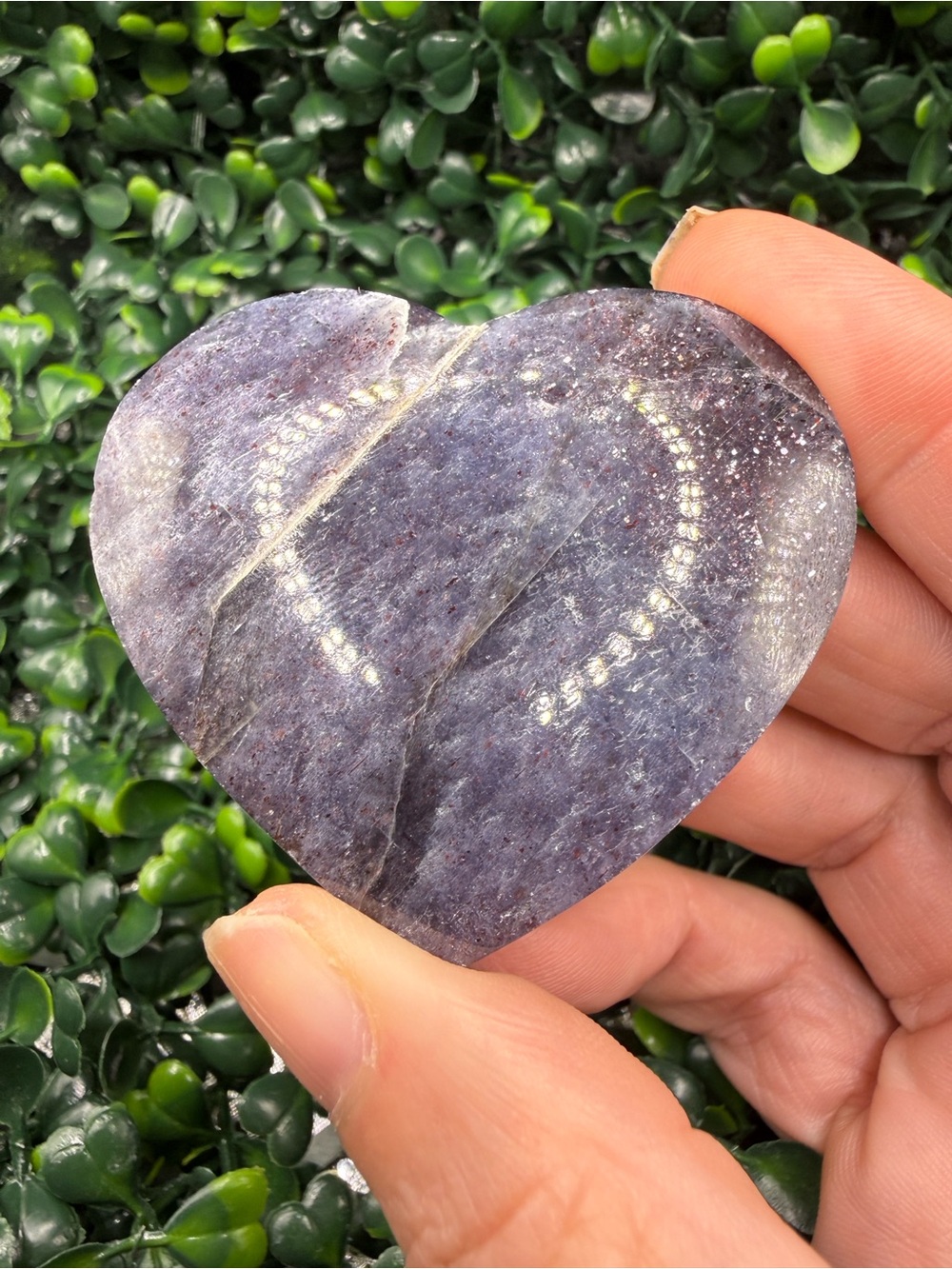 Flashy Iolite Heart